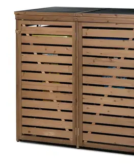 Dvojitý box na smetný kôš s univerzálnymi možnosťami umiestnenia, 2x 240 l