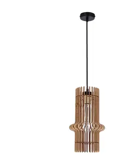 Závesná lampa Eco 4 1x40 e27 Drevené tienidlo