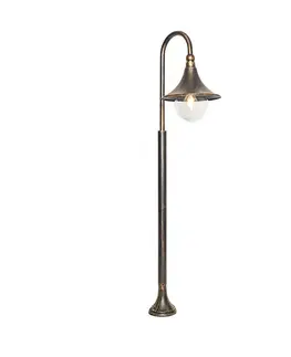 Klasická vonkajšia lampa antické zlato 125 cm IP44 - Daphne