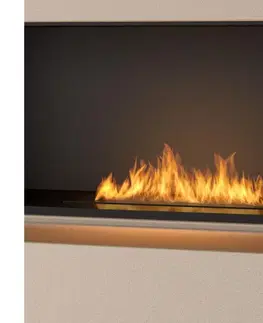 InFire - Vstavaný BIO krb 7,5x60 cm 3,5kW čierna SLIMfire Palnik Black Burner 600