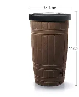 NABBI IDWO265 plastový sud na dažďovú vodu 265 l hnedá