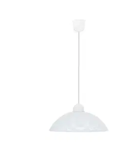 Závesná lampa Bronte 1X60W E27 tienidlo biele so vzorom