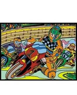 Colorvelvet zamatový obrázok Motocykel A4