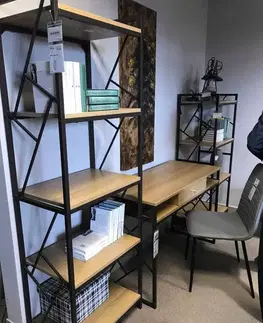 ELSEN R4, nízky regál, dub, hnedá