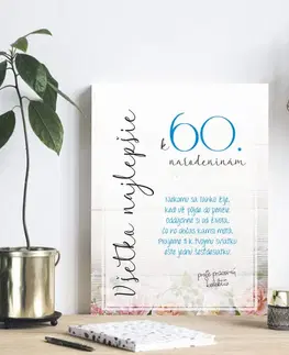 Darčeky pre kolegov - Blahoželanie k jubileu 60 rokov od kolegov a kolegýň
