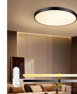  NEO 07313L-LED SEMPLICI - stmievateľné stropné svietidlo 96 W/230 V, priemer 80 cm, Tuya Wi‑Fi, čierne, s diaľkovým ovládaním 07313L