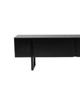 TV stolík Serenity - Wood Black, Black