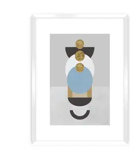 Dekoria Plagát Geometric Shapes II, 30 x 40 cm, Ramka: Biała