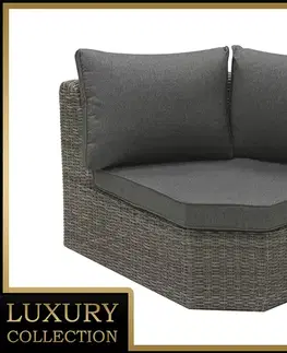 DEOKORK Ratanový rohový diel BORNEO LUXURY (sivá)