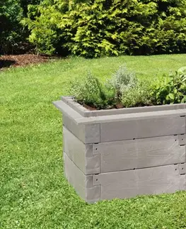 Vyvýšený záhon 60 x130 cm plast Dekorhome