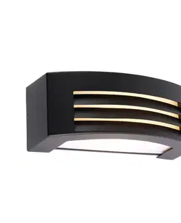 Moderná vonkajšia nástenná lampa čierna IP44 - Hurricane 1