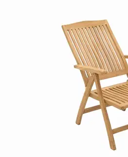 DEOKORK Záhradné teakové polohovacie kreslo LAGUNA (teak)