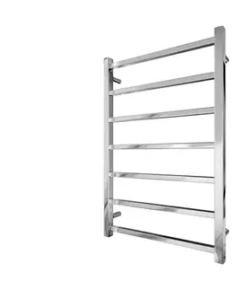 Mario-Radiators Kúpeľňový rebríkový radiátor INOX TOKIO 161W/230V 77x53 cm nerez/lesklý chróm 1.7.044615.P