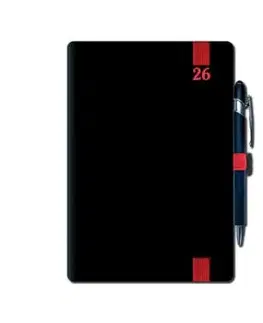 Týždenný diár A5 2026 ELASTIC red