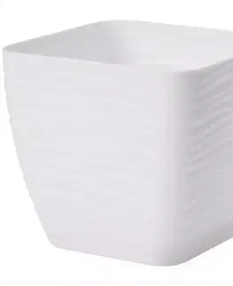 Sahara Petit štvorec s podstavcom 17 cm biely