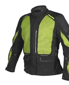 W-TEC Aircross bunda čierna-fluo žltá - 3XL