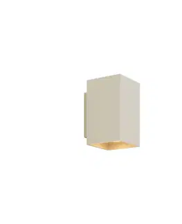 Moderná nástenná lampa béžová GU10 50 mm štvorcová 2-svetlá - Sandy