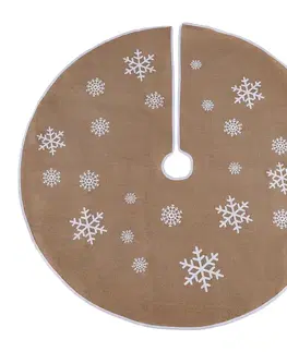 KONDELA Cecilia podložka pod vianočný stromček 120 cm béžová