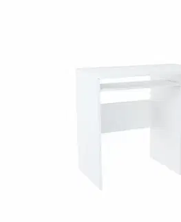 Klasický stôl na počítač NERO 1, biela