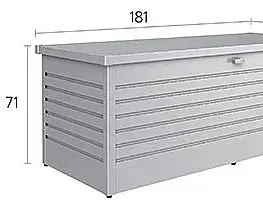 Biohort Úložný box BIOHORT Freizeitbox 180 181 x 79 x 71 cm (strieborná metalíza)