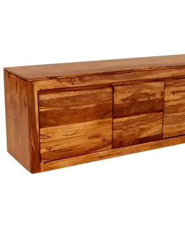 TV stolík Tina s úložným priestorom 160x60x45 indický masív palisander