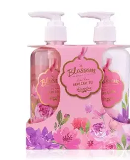 Set starostlivosti o ruky BLOSSOM v darčekovej krabičke s pumpičkou, mydlo na ruky 290ml, mlieko na ruky 290ml, vôňa: ruža