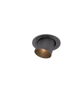 Moderné zabudované bodové svetlo tmavosivé GU10 50 mm okrúhle výkyvné - Installa