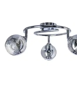 Špirálová stropná lampa 3X10W E14 LED chróm FORT