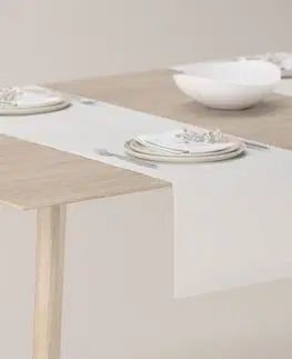Dekoria Štóla na stôl, biela, 40 x 130 cm, Linen, 392-04