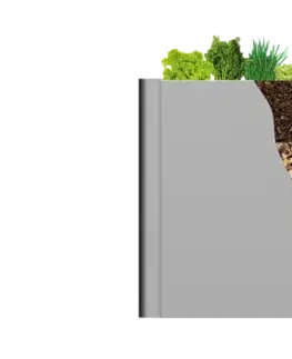 Biohort Zvýšený kvetináč na zeleninu BIOHORT 201,6 x 54,7 x 77 cm (šedý kremeň metalíza) 2 x 0,5 (2 krabice)