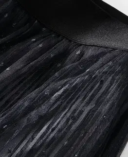 Plisovaná tylová sukňa s farebným prechodom