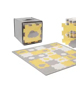 KINDERKRAFT select - Penové puzzle LUNO 30ks šedá/žltá KPLUSH00YEL0000