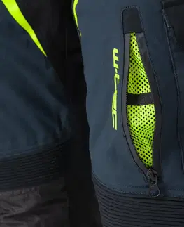 W-TEC Modock kalhoty čierno-modro-fluo žltá - S