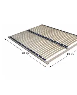KONDELA Twinpack lamelový rošt 140x200 cm brezové drevo