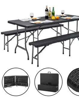 Skladací záhradný pivný set D4578 Dekorhome