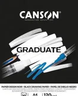 Canson Graduate Black 120 g 20 listov A4