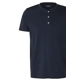 Henley tričko s krátkymi rukávmi, námornícke modré