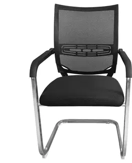 KONDELA Faje konferenčná stolička čierna / chróm