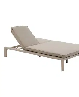 DEOKORK Hliníkové lehátko pre 2 osoby VANCOUVER (ivory)