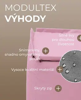 DEOKORK Záhradný detský textilný stolík/taburet MODULTEX KIDS (ružová) bez náplne