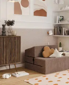 FDM Rozkladacia pohovka SUZI | 70 x 14 x 200 cm Farba: Hnedá