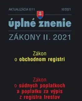 Zákony 2021 II aktualizácia II 11 - Obchodný register