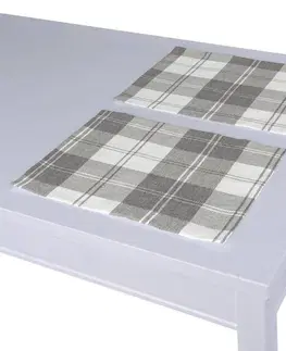 Dekoria Prestieranie 2 ks, sivo - biele káro, 30 x 40 cm, Edinburg, 115-79