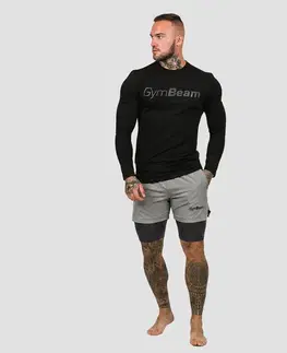 GymBeam Pánske Šortky 2in1 Iron Smoke  S