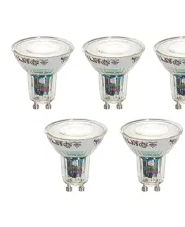Sada 5 inteligentných LED žiaroviek GU10 50 mm číra 4,8 W 400 lm 1800 – 6500 K