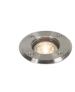 Vonkajšie zemné bodové svetlo oceľ 11 cm IP67 - Basic Round