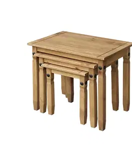 Sada 3 stolíkov CORONA vosk