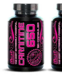 1+1 Zadarmo: Carnitine 650 od Best Nutrition 120 kaps. +  120 kaps.