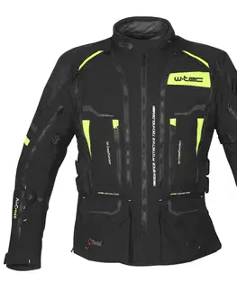 W-TEC Aircross bunda čierna-fluo žltá - 3XL