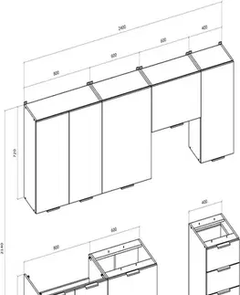Kuchynská linka BARCELONA 240 Halmar